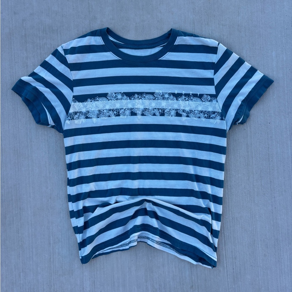 Vintage Roxy ~ stripped blue tee